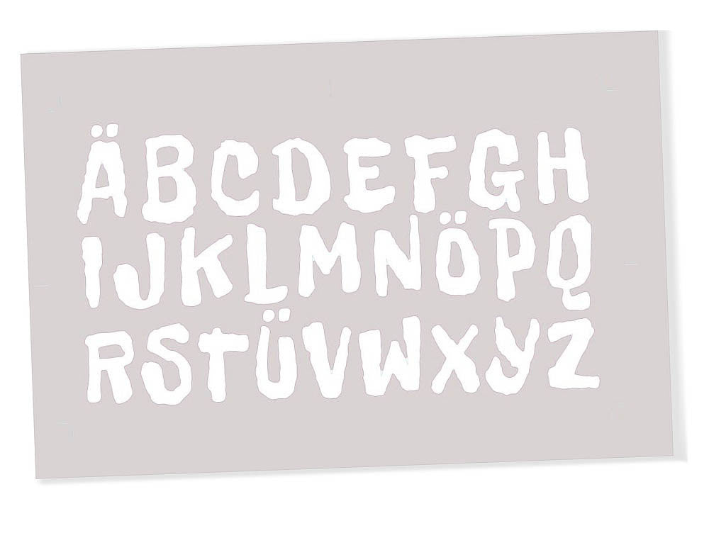 Dino-Cars ABC-Stickersatz für Frontspoiler